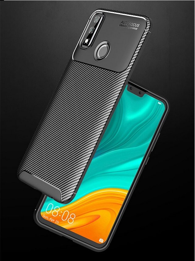 Силиконов калъф /черен/ Carbon Fiber за Huawei Y8s 